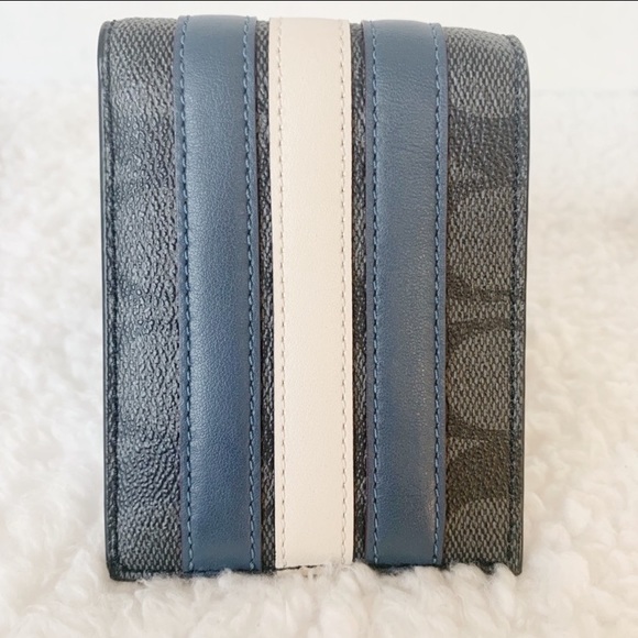 NWT Coach Men’s Signature Varsity Stripe Wallet - Picture 8 of 8